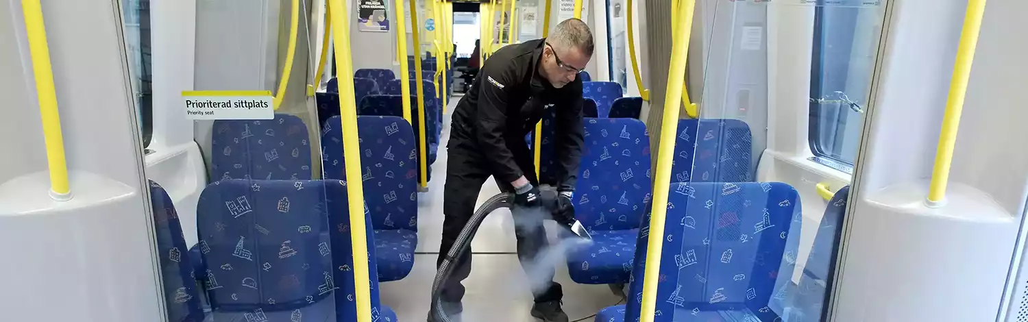 Ångtvätt för rengöring av textilier
