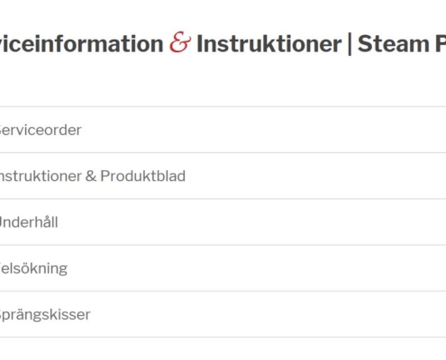 serviceinformation-steam-power-angtvatt