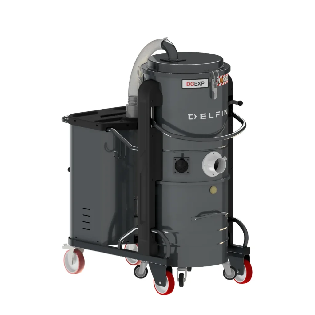 Delfin DG 70 EXP trefas industridammsugare på vagn
